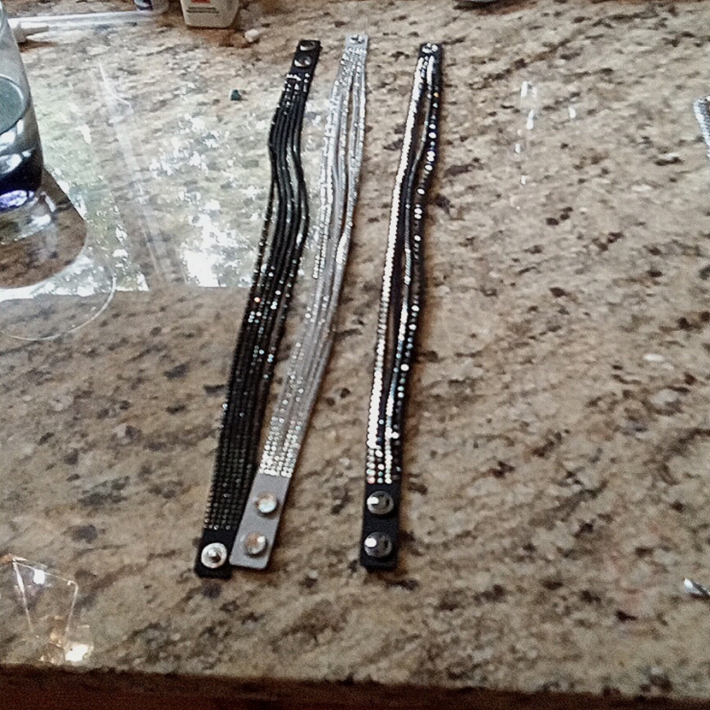 Swarovski chokers or wrap around bracelets adjustable to 2 sizes